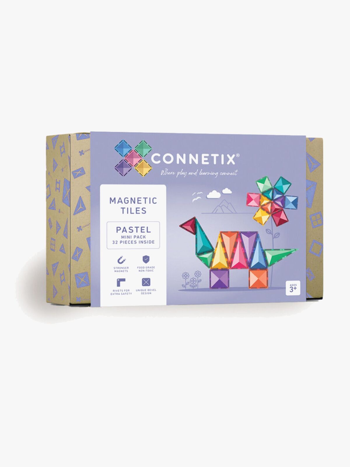 Connetix Magnetiske Byggeklodser Pastel Mini Pack 32 Dele