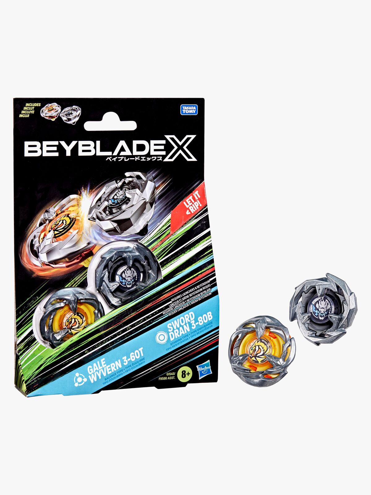 Beyblade Gale Wyvern & Sword Dran Spinnere 2-pak