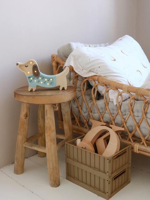 Little Lights Lampe Hundehvalp, Blå