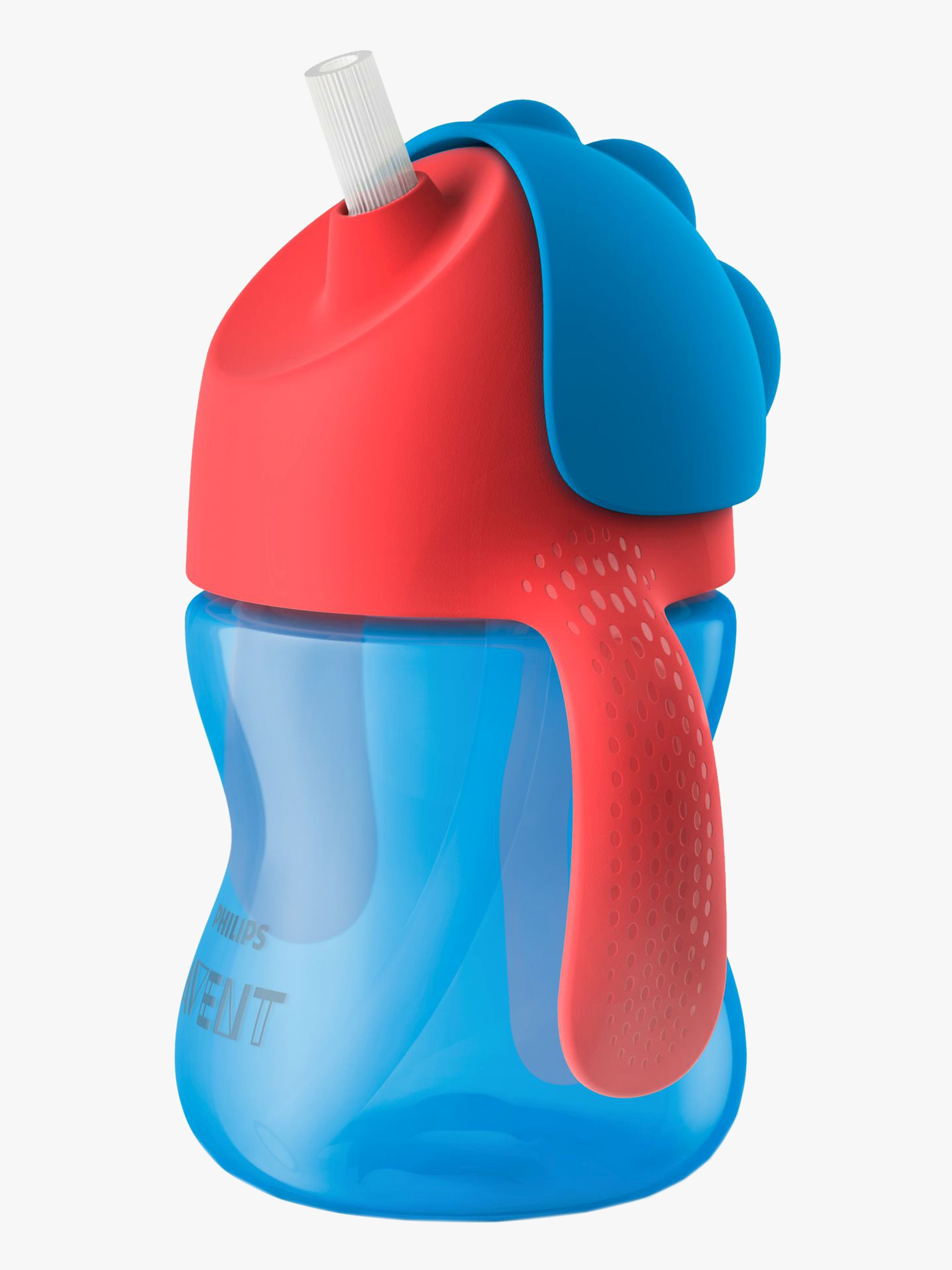Philips Avent Sugerørskop m. Håndtag 200ml, Blå/Rød