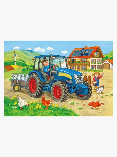 Ravensburger Puslespil Traktor & Gravemaskine 2x12 Brikker