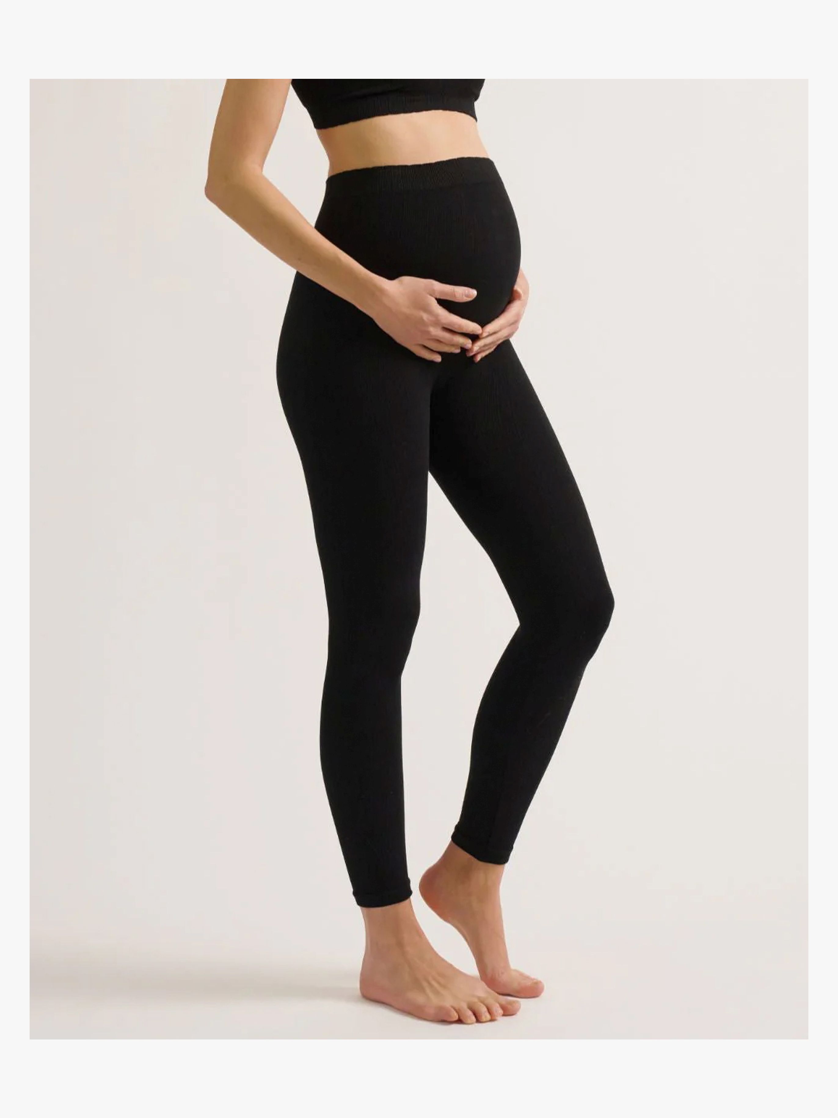 Cache Coeur ZOE SEAMLESS Graviditetsleggings, Black, M-L