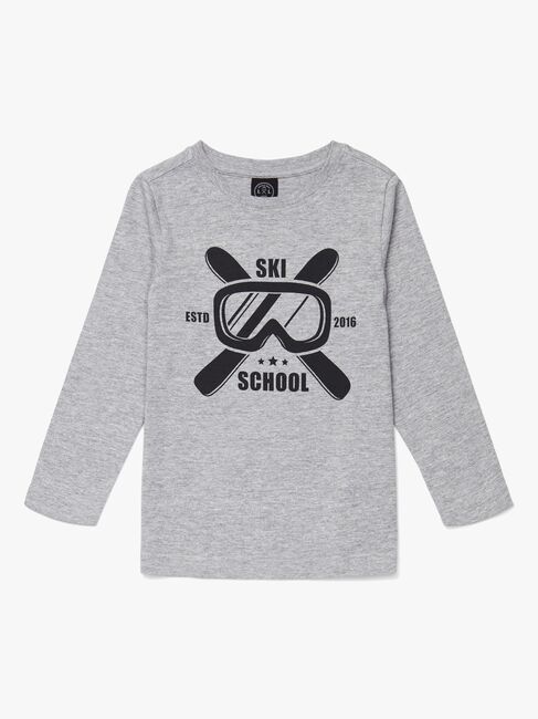 Luca & Lola Gabriel Langærmet T-Shirt, Grey Melange