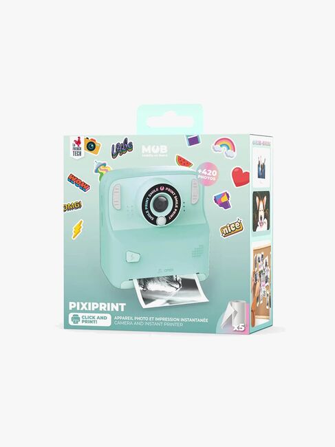 MOB Pixiprint Polaroidkamera med Spil, Turkis