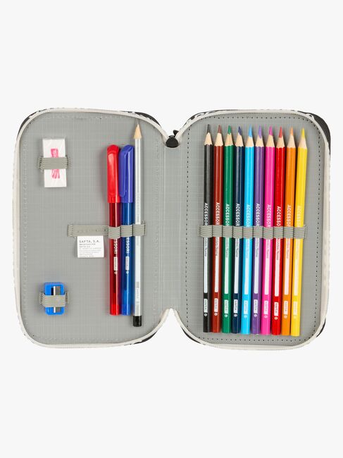 F.C.Barcelona  Fyldt Dobbelt Penalhus 29 Dele, Sort