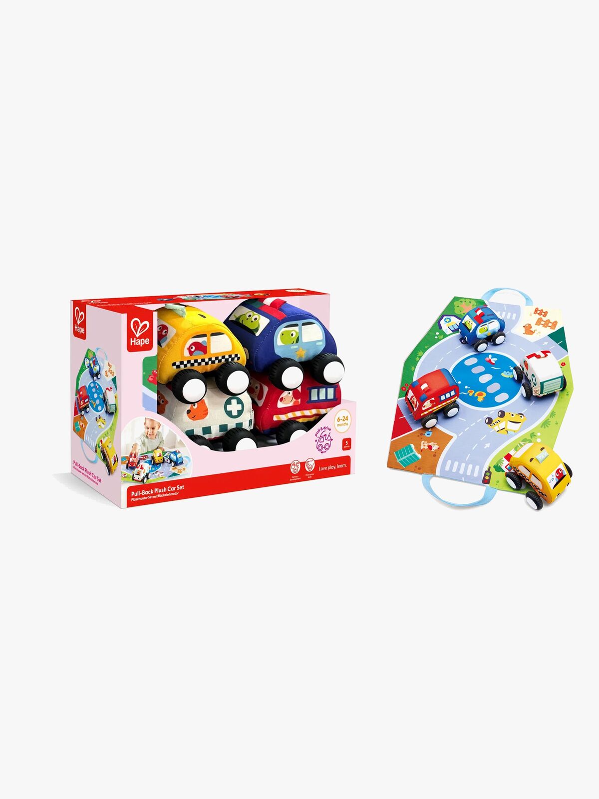 Hape Pull-Back Soft Bilsæt