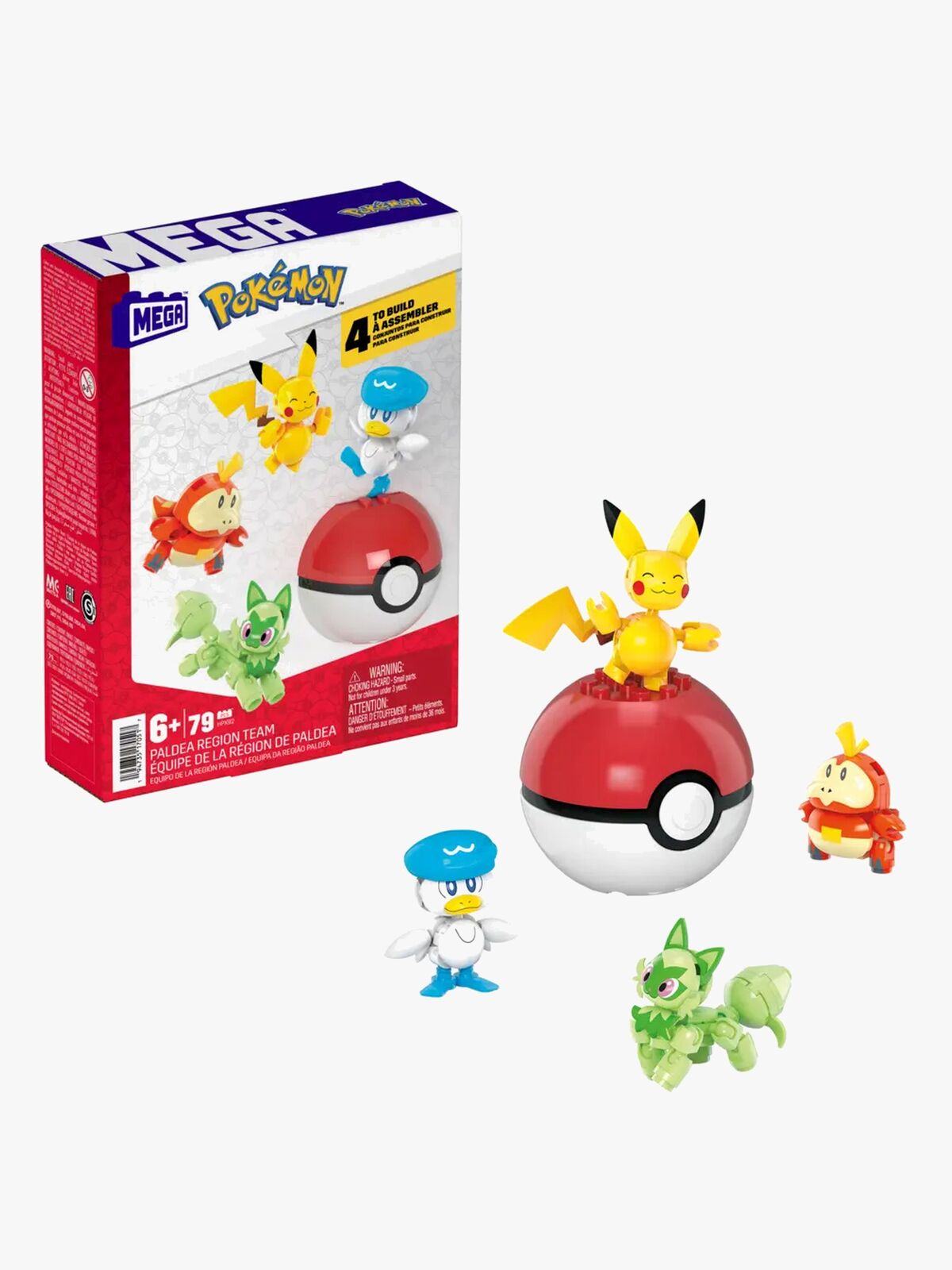 Mega Pokémon Byggesæt Paldea Region Team 79 Dele