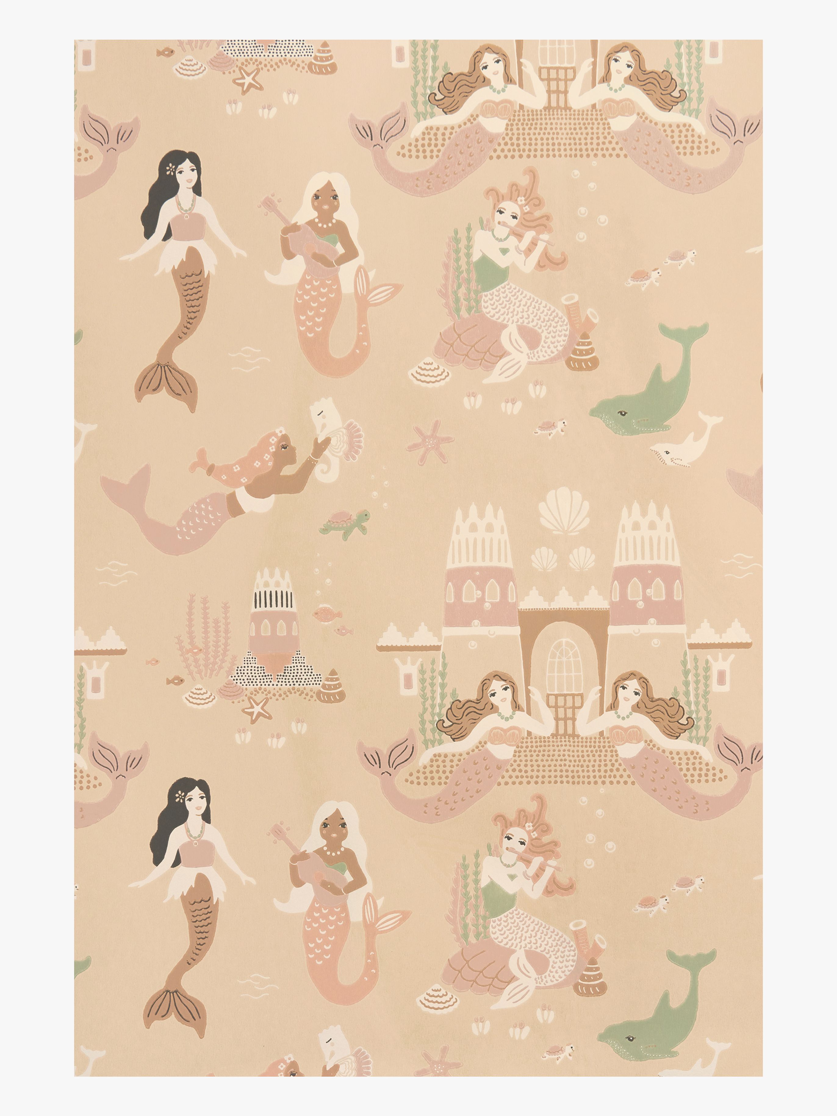Majvillan Tapet Mermaid Reef, Sandy Beige