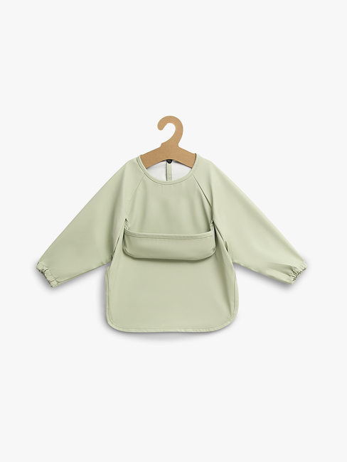 Beemoo CARE Bib  Langærmet Hagesmæk, Soft Green