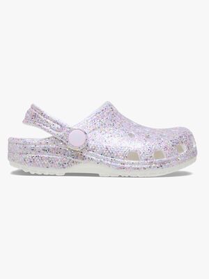 Crocs Classic Fantasy Glitter Kids Clogs, White