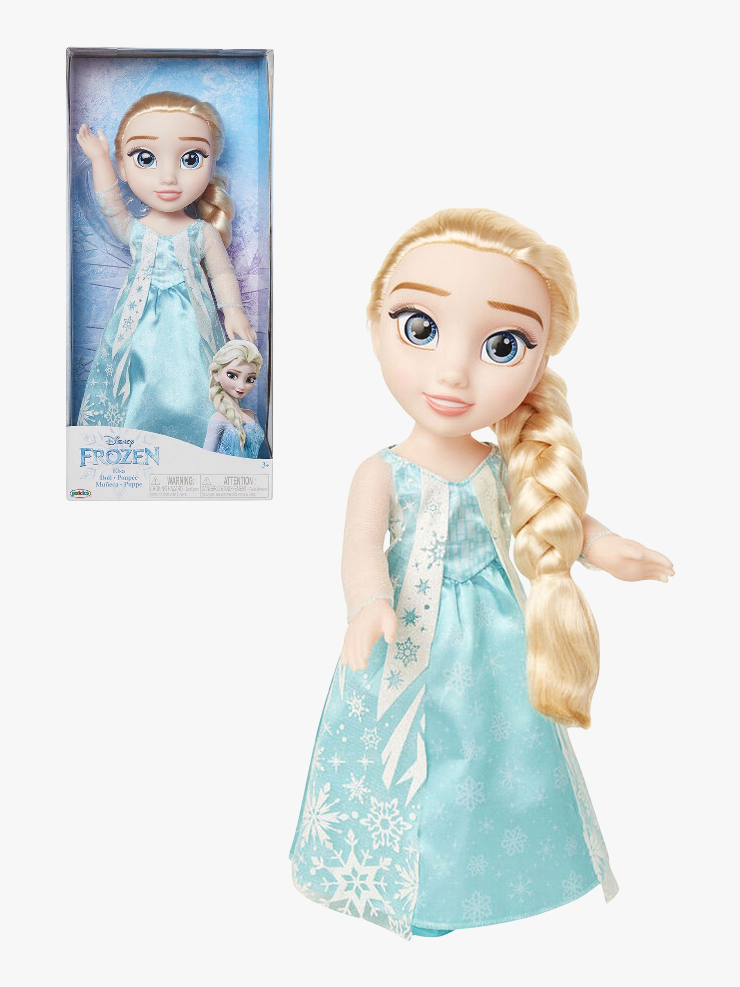 Disney Frozen Dukke Elsa 38 cm, Lyseblå
