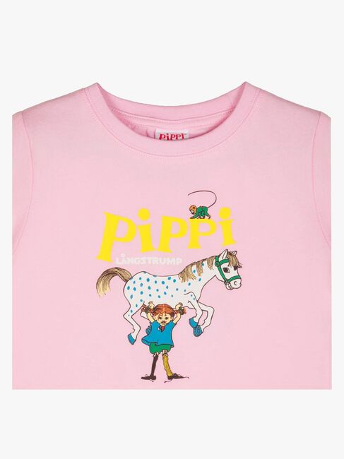 Pippi Langstrømpe X Martinex Pippi Logo T-shirt, Pink