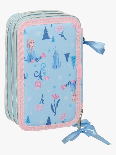 Disney Frozen Penalhus med 3 Rum Ice Magic, Lyseblå