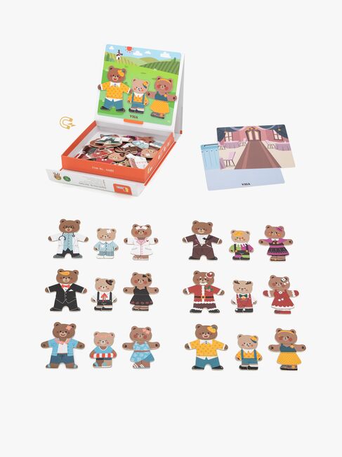 VIGA Dress Up Magnetsæt Bjørn Familie 54 Stk.
