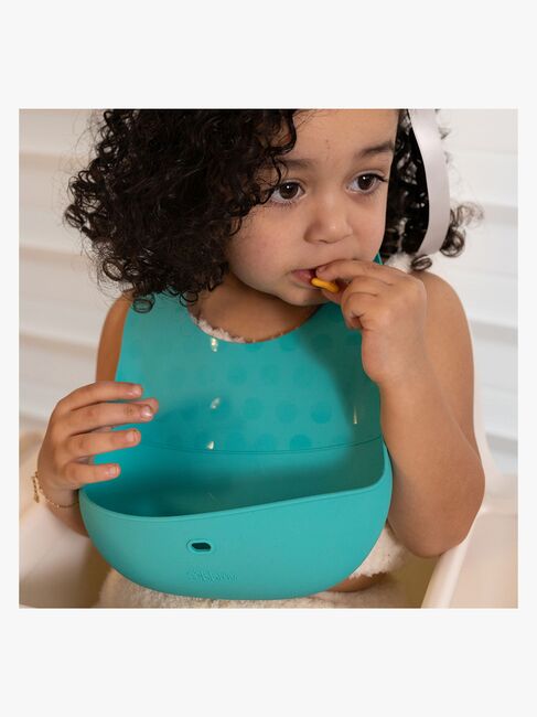 bblüv Hagesmækstallerkener & Ske, Aqua/Grey