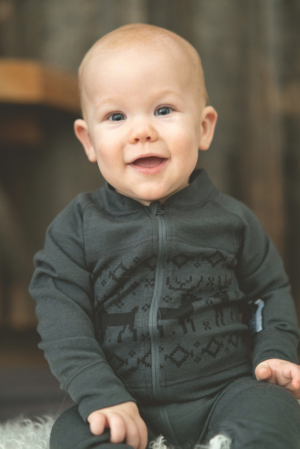 Lindberg Kåbdalis Merino Termoundertøjs-heldragt Merinomix, Anthracite