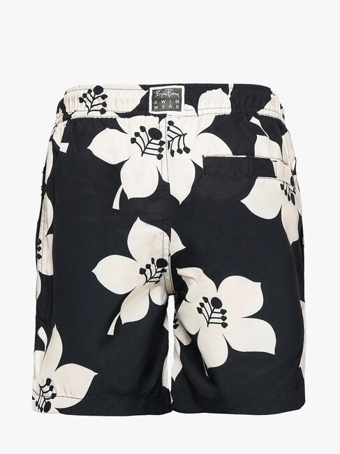 Björn Borg Kenny Badeshorts, Bb Graphic Floral Black Beauty