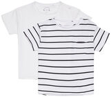 Luca & Lola Ettore T-Shirt 2-pack, White/Stripes