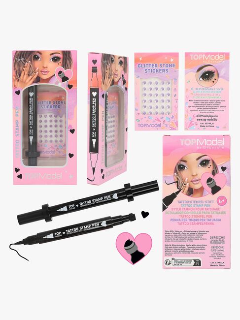 TOPModel Tatoveringspen med Stempel & Glittersten