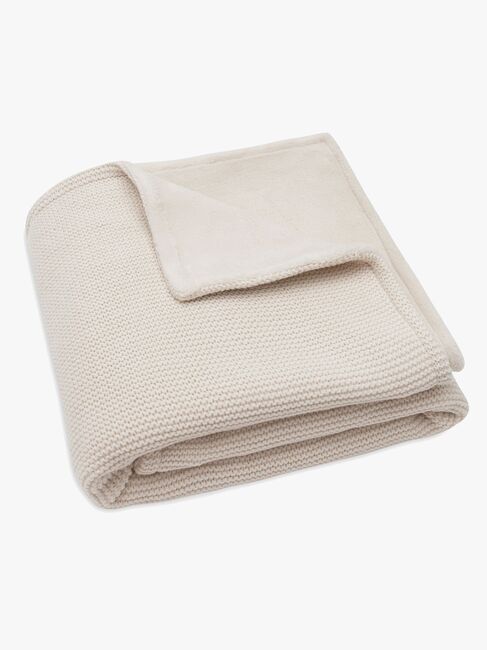 Jollein Tæppe 75x100 cm Basic Knit/Velvet, Oatmeal