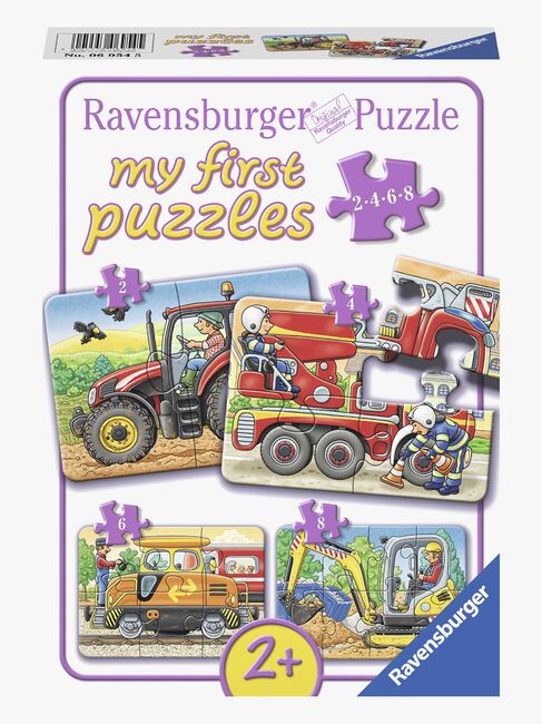 Ravensburger Puslespil Køretøjer 2, 4, 6 & 8 Brikker