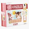 Barbo Toys  Rør og føl Puslespil Bondegårdsvenner 4-i-1