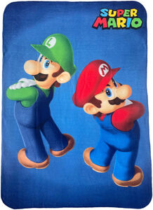 Nintendo Super Mario Fleecetæppe, Blå