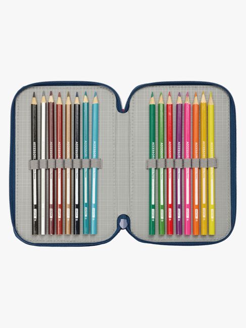 Marvel Spider-Man  Fyldt Penalhus med 3 Rum 37 Dele, Blå