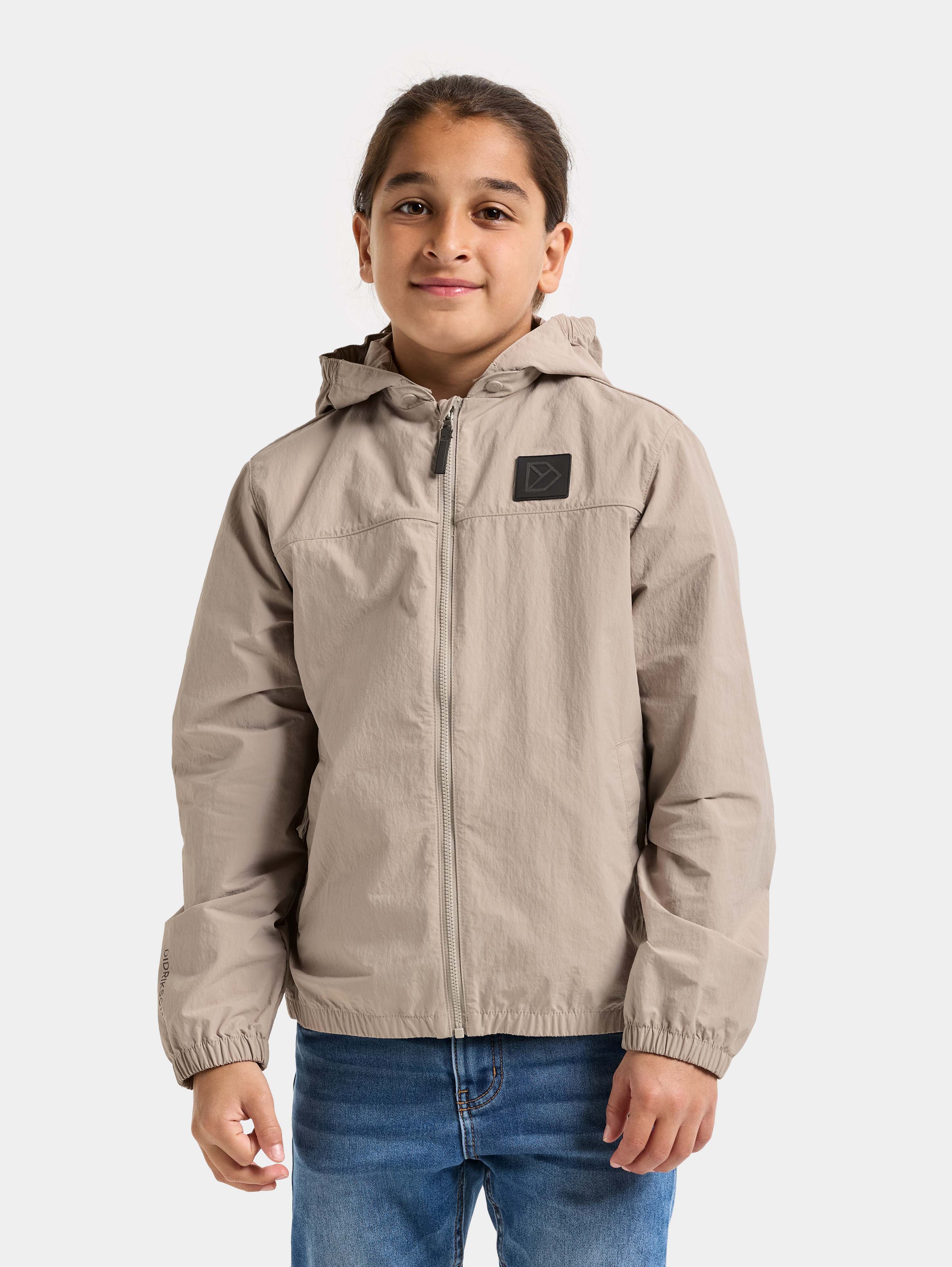 Didriksons Jasper Vindtæt Friluftsjakke, Beach beige, 140