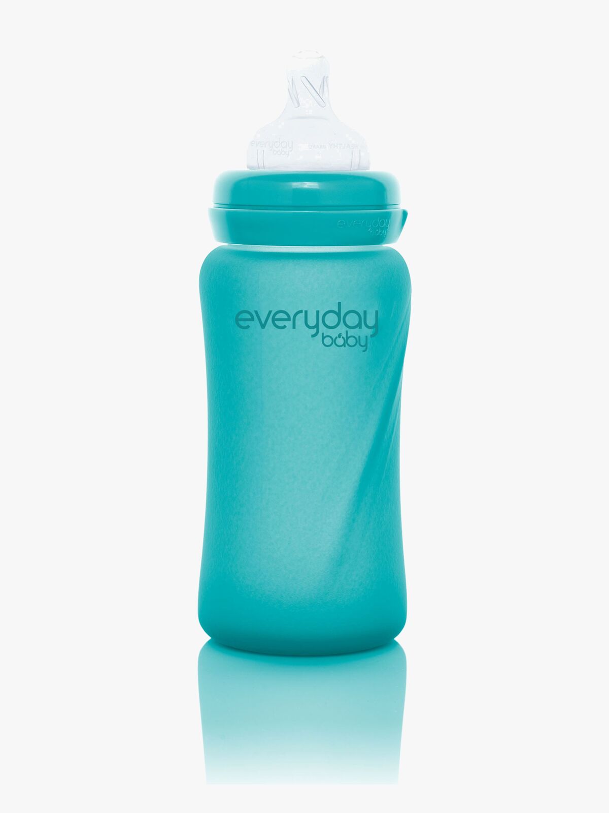Everyday Baby Varmeindikator Sutteflaske Glas 240 ml, Turkis