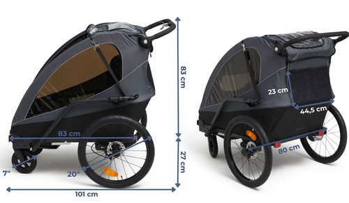 Beemoo Sporty Trail Cykelanhænger, Green