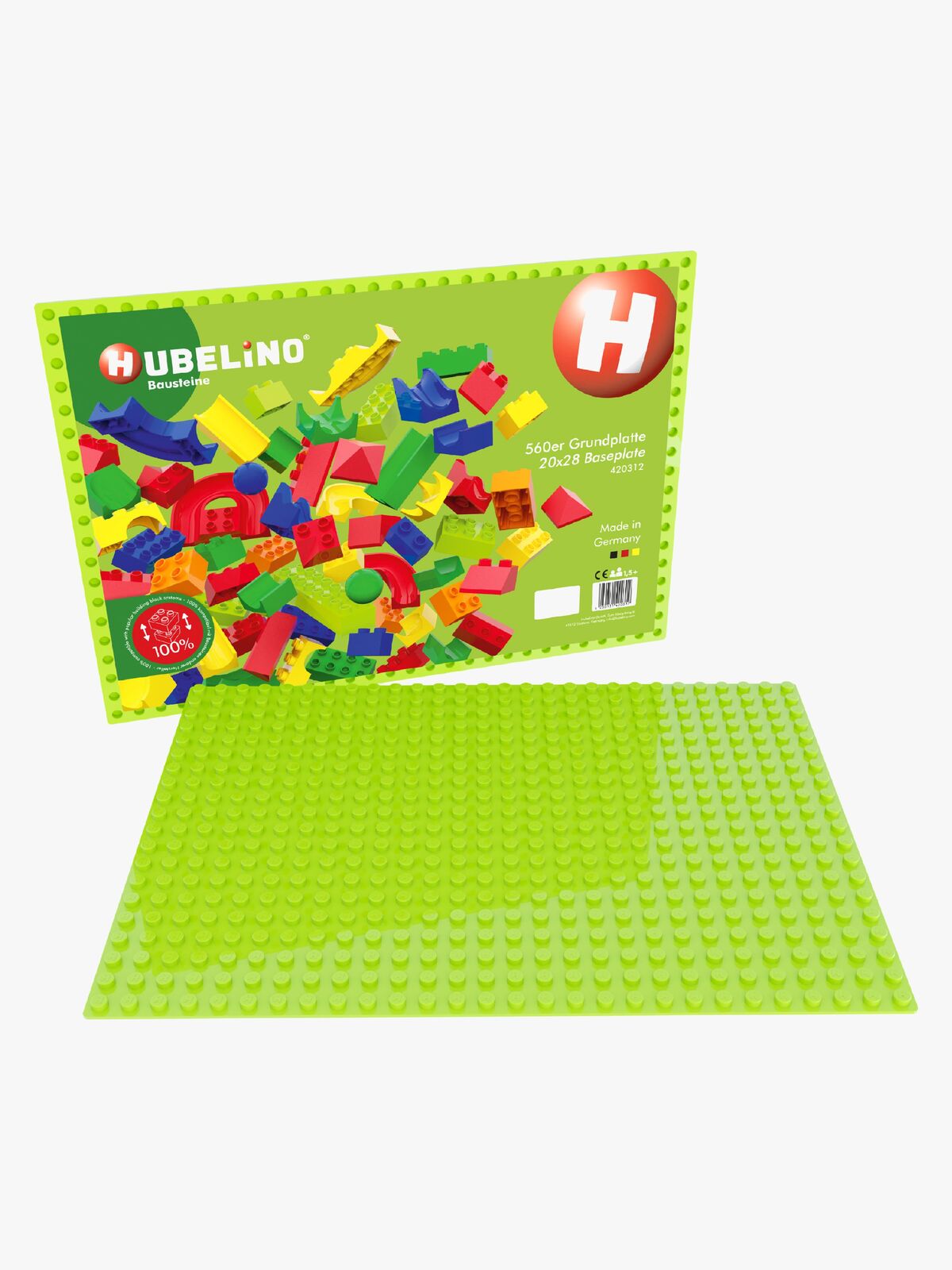 Hubelino Byggeplade 20x28, Lysegrøn