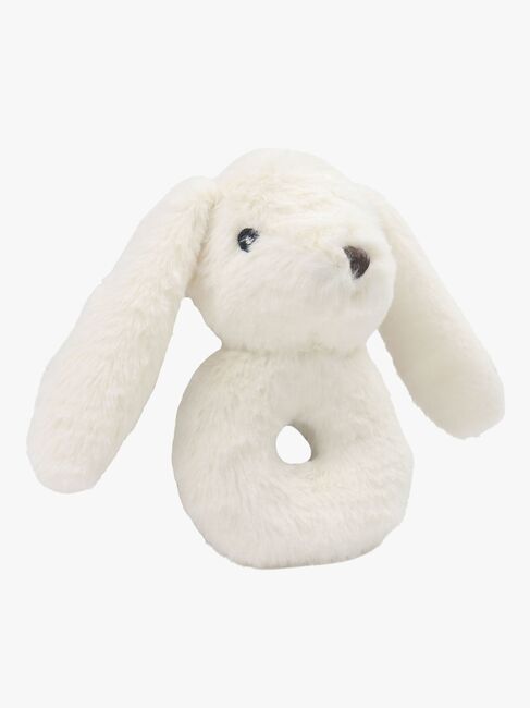 CarloBaby Tæppe Kanin og Rangle, Hvid