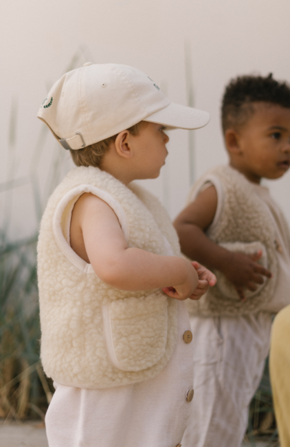 BINIBAMBA Merino Snuggle Vest, Milk