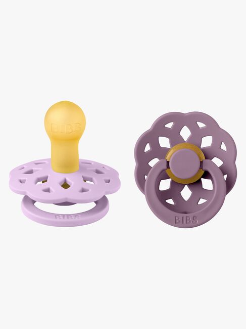 BIBS Boheme Sut 2-Pak Latex Str. 1 Rund, Violet Sky/Mauve