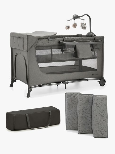 Kinderkraft JOY 2 Weekendseng med Tilbehør, Dark Grey