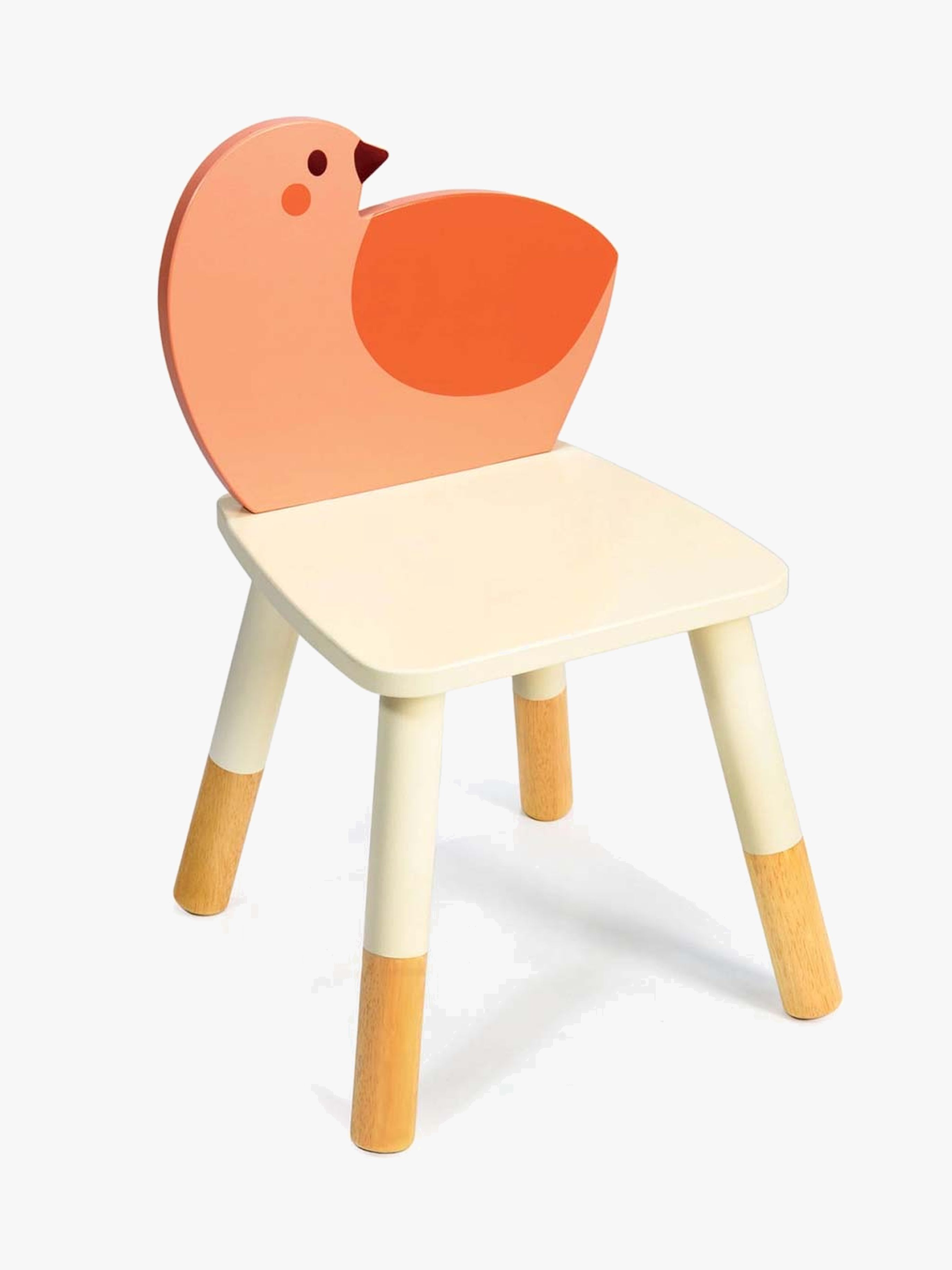 Mentari Stol Med Fuglemotiv, Orange, Børnemøbler, Indretning børneværelse