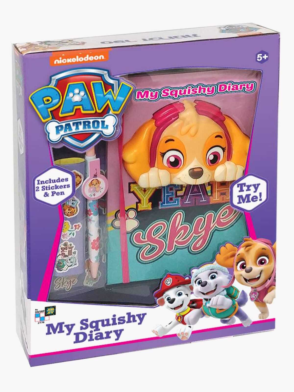 Paw Patrol Dagbog med Klistermærker