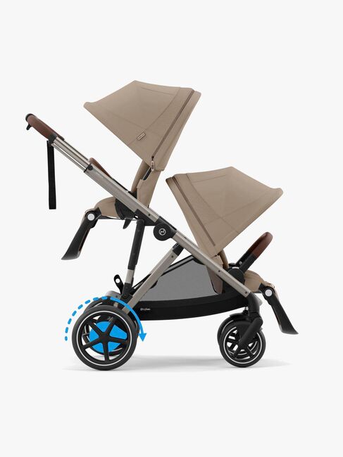 Cybex e-GAZELLE S Klapvogn, Almond Beige/Taupe