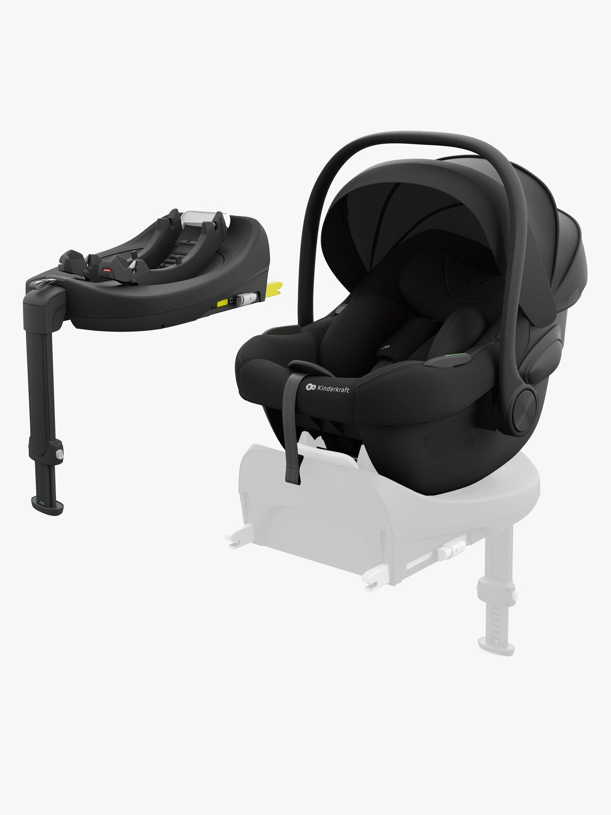 Kinderkraft I-LITE Autostol Baby inkl. Base, Graphite Black