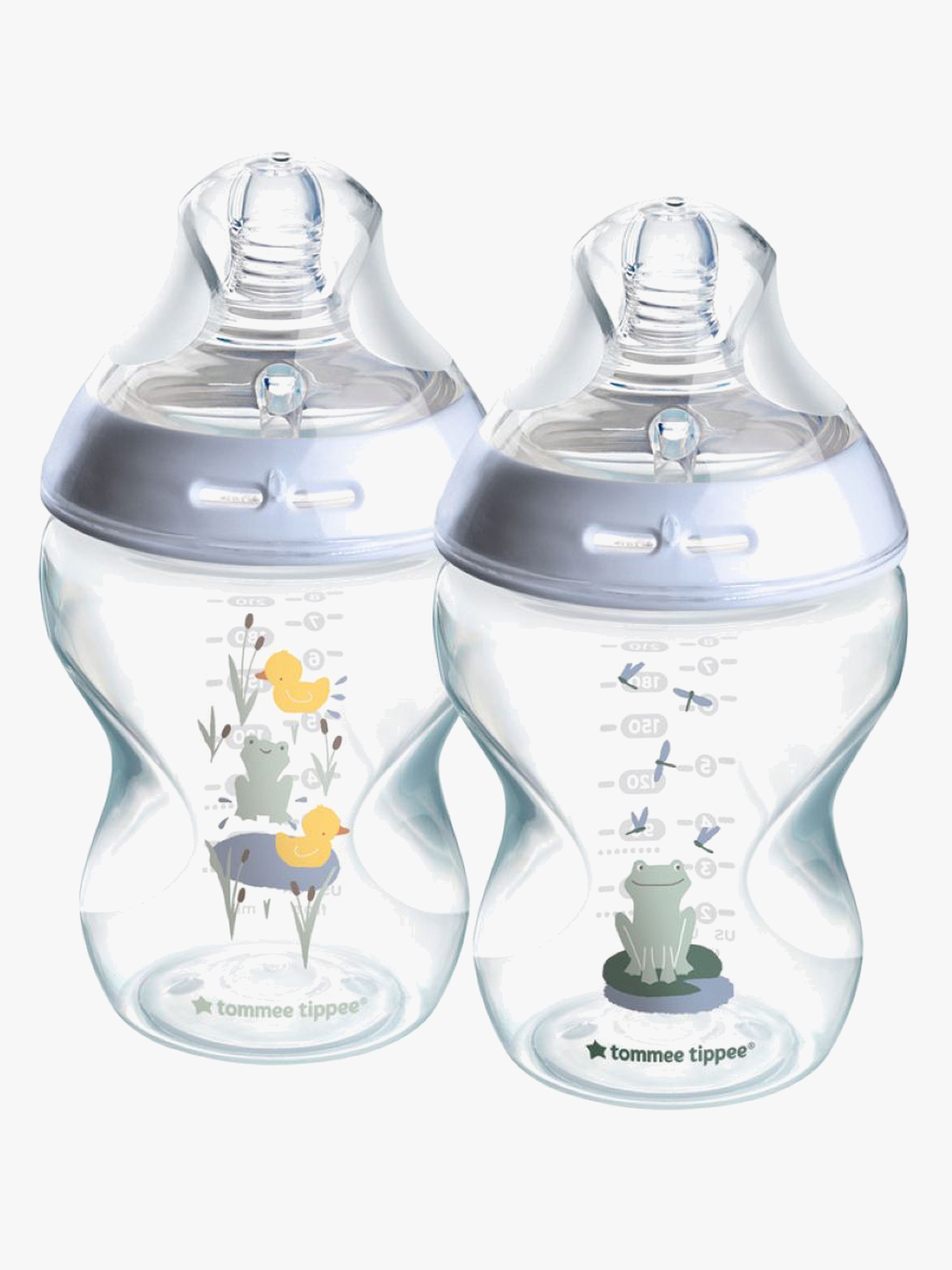 Tommee Tippee Natural Start Sutteflasker 260 ml 2-pak, Deco Blue