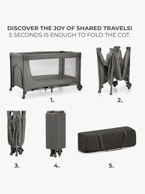 Kinderkraft JOY 2 Weekendseng, Dark Grey