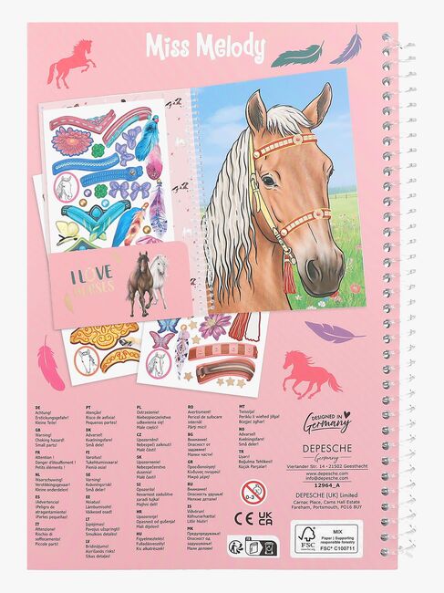 Miss Melody Malebog med Klistermærker
