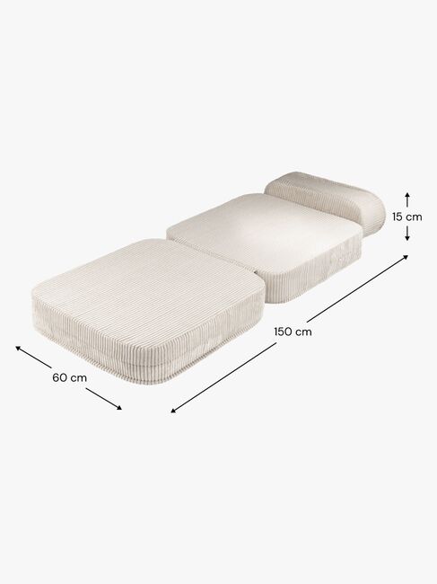 Wigiwama Flip Foldbar Stol 150x60 cm, Marshmallow