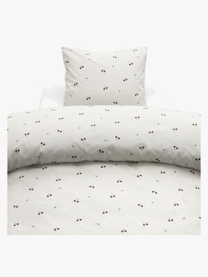 Borganäs Sengesæt Kirsebær 150x210, Sandfarvet