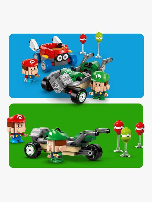 LEGO Super Mario 72034 Mario Kart – Baby Mario mod Baby Luigi
