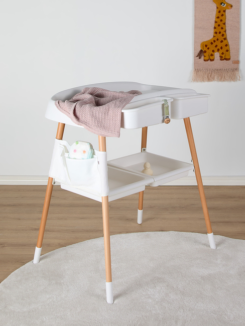 Beemoo CARE Nordic Puslebord, White/Wood