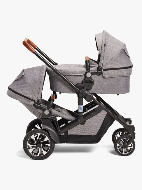 Beemoo Maxi 4 Twin Søskendevogn, Grey Melange/Black