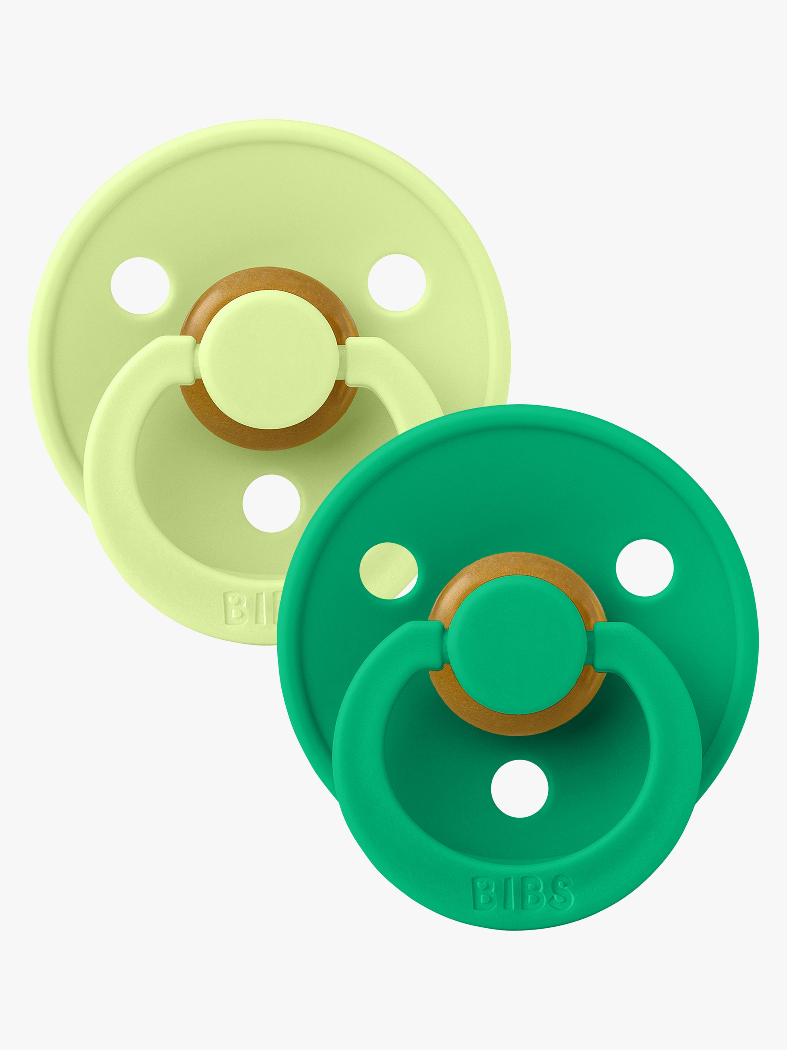 BIBS Colour Sut 2-pak Latex Str. 2 Rund, Matcha/Cactus