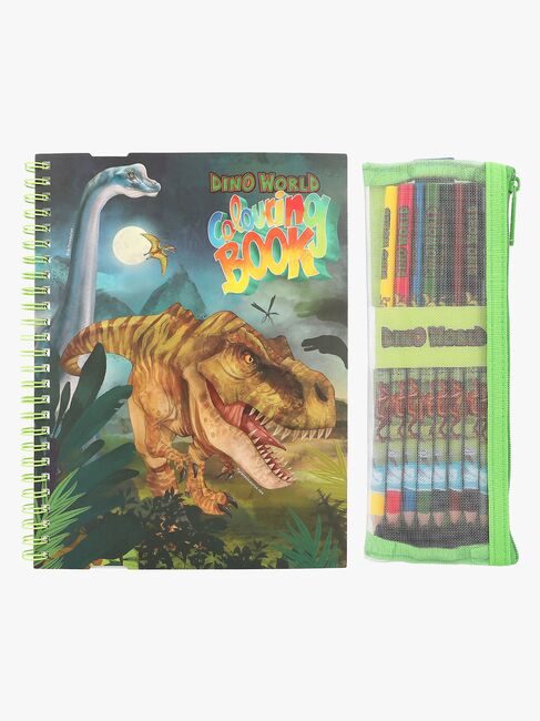 Dino World Malebog med Farveblyanter
